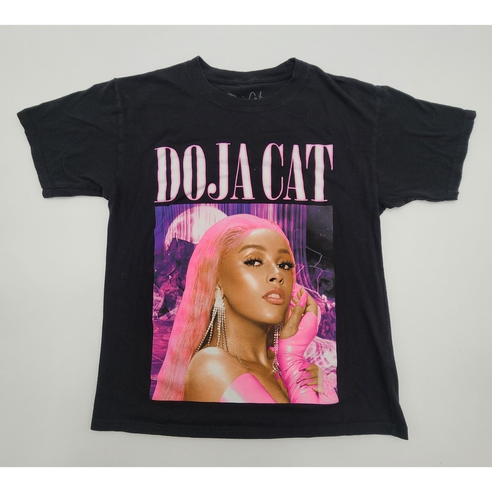 DOJA CAT HOT PINK TOUR CONCERT TEE T SHIRT WOMENS S Black